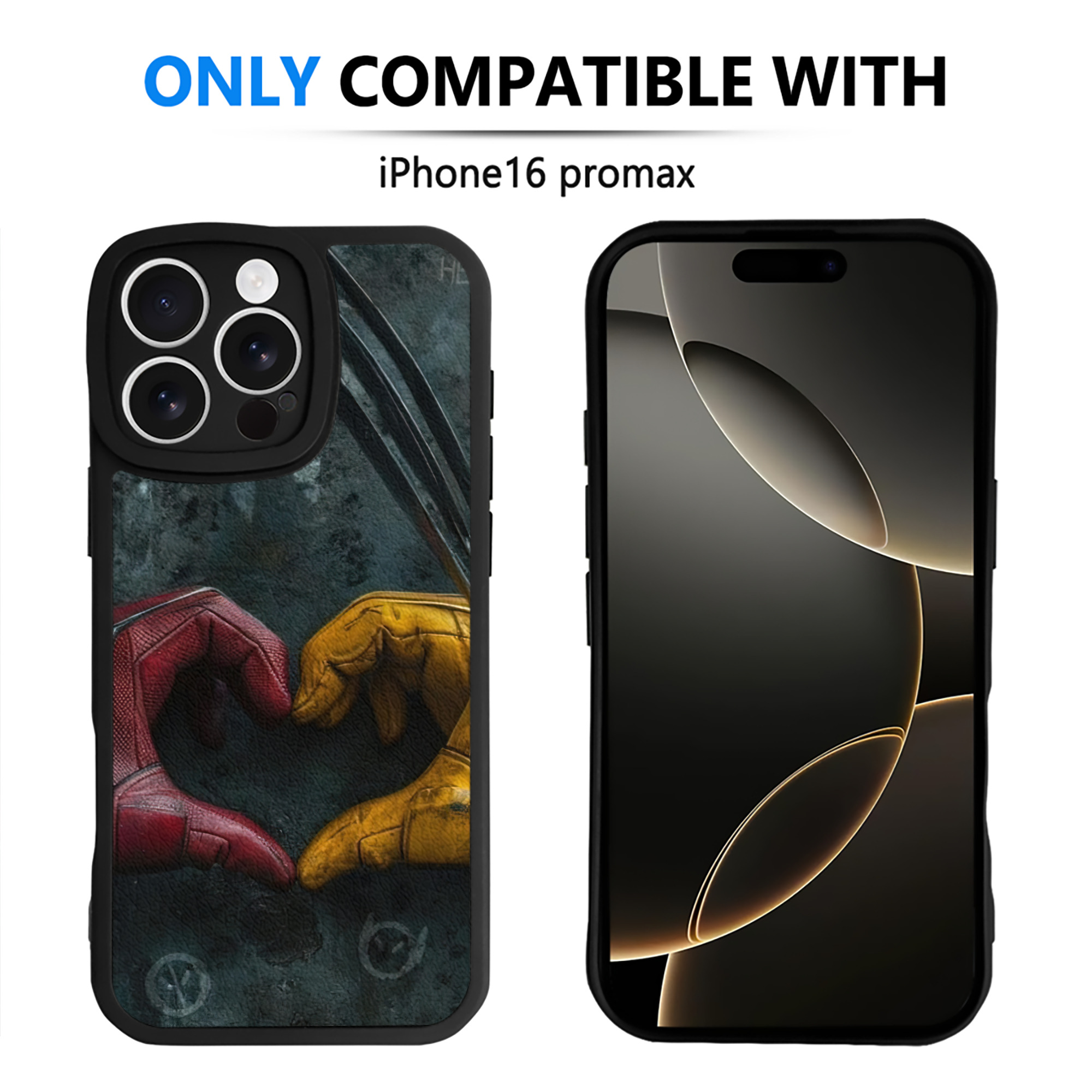 （画像用） Deadpool デッドプール 【iPhone 16シリーズ対応】シリコンスマホケース（レザー調） 材質：シリコン